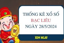 Thống kê xổ số Bạc Liêu ngày 28/5/2024 thứ 3 hôm nay